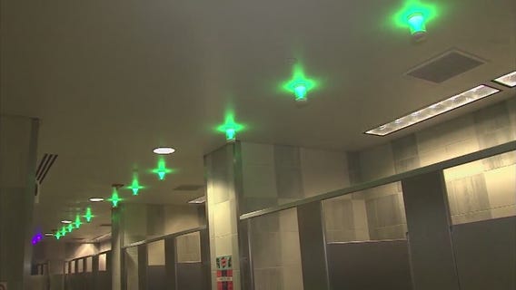 Gotta go? These LAX bathroom lights tell travelers which stall is free