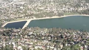 The color of the water at Silver Lake Reservoir appears to be changing