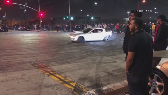 Street takeover: Crews perform dangerous stunts in Compton