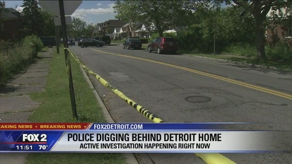 Detroit Police, FBI dig behind home on east side in missing persons cases