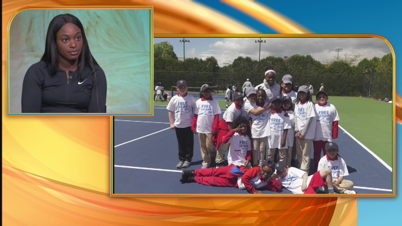 US Open Champ Sloane Stephens talks getting local kids active and more