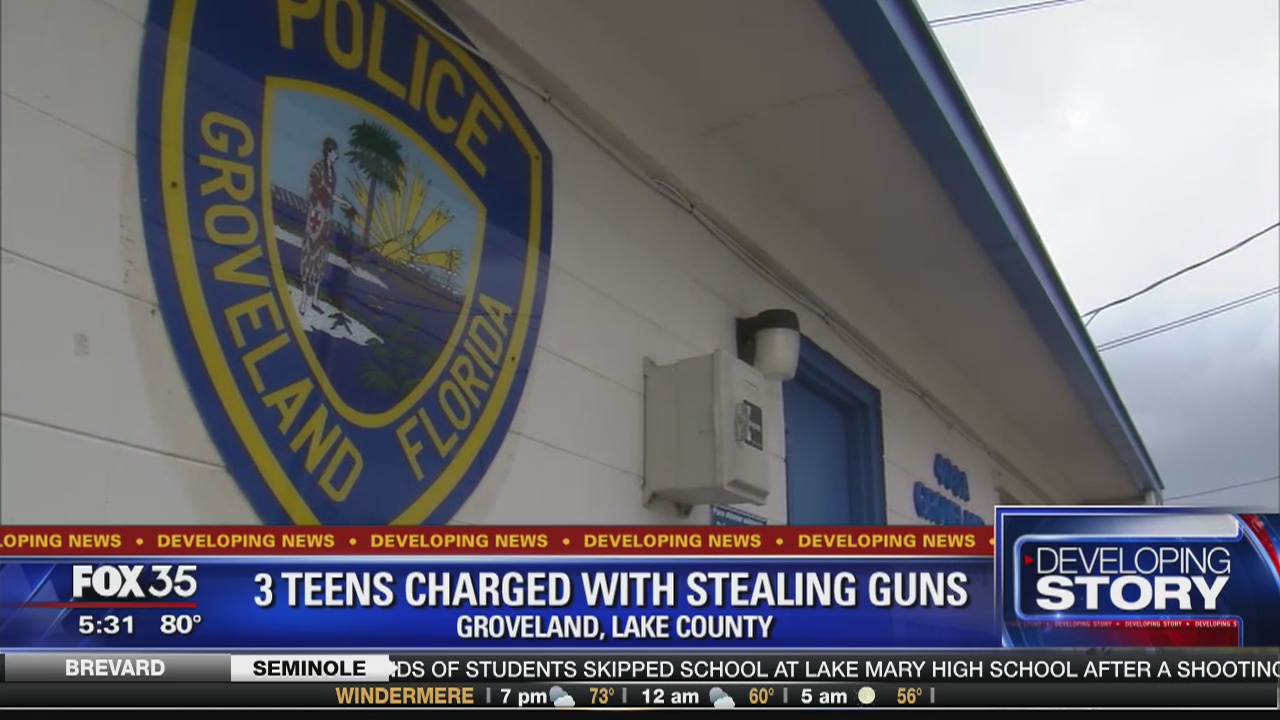 3 teens charged with stealing guns