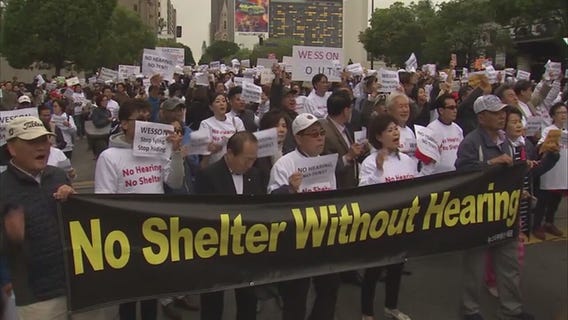 Homeless shelter protests