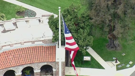 SkyFOX over the Los Angeles National Cemetery in Westwood