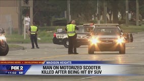 Person in wheelchair hit by car, killed in Madison Heights