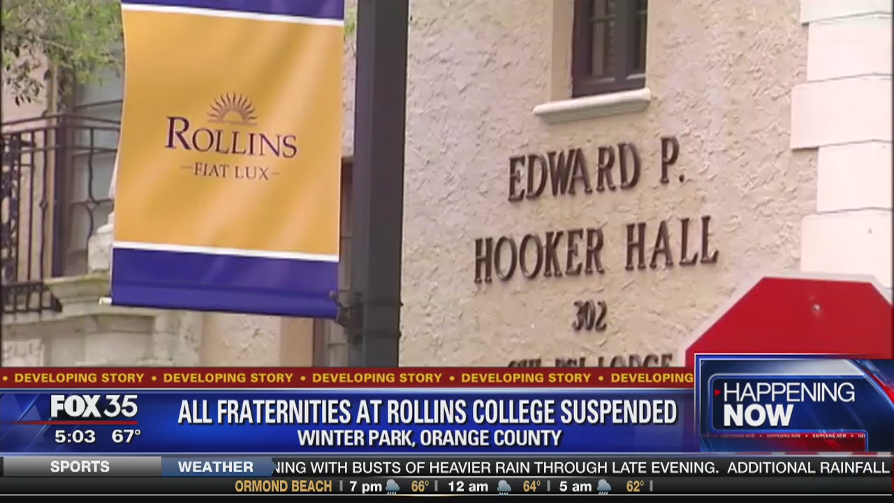 Fraternities suspended at Rollins College