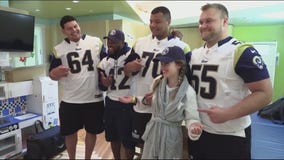 Rams rookies visit patients at Cedars-Sinai