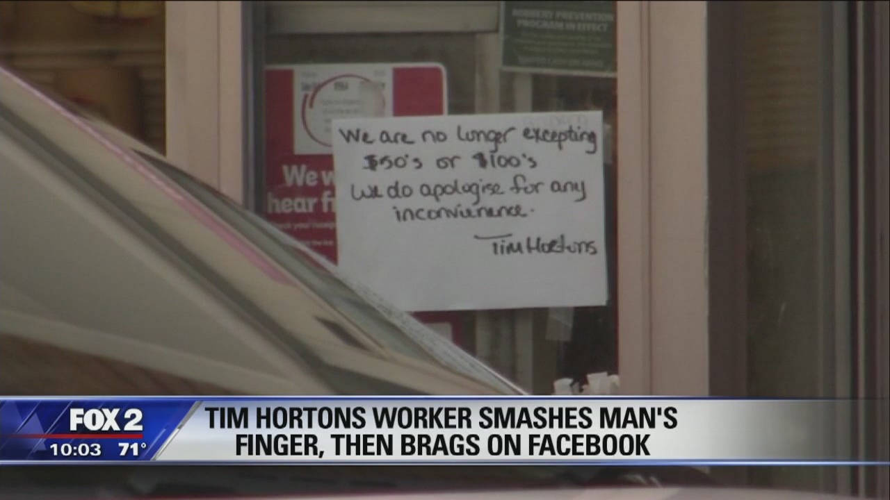 Angry employee accused of breaking customer's finger in drive-thru window