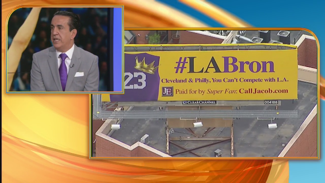 Attorney puts up billboards around LA to lure LeBron James, Paul George