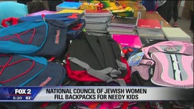 National Council of Jewish Women fill backpacks for needy kids