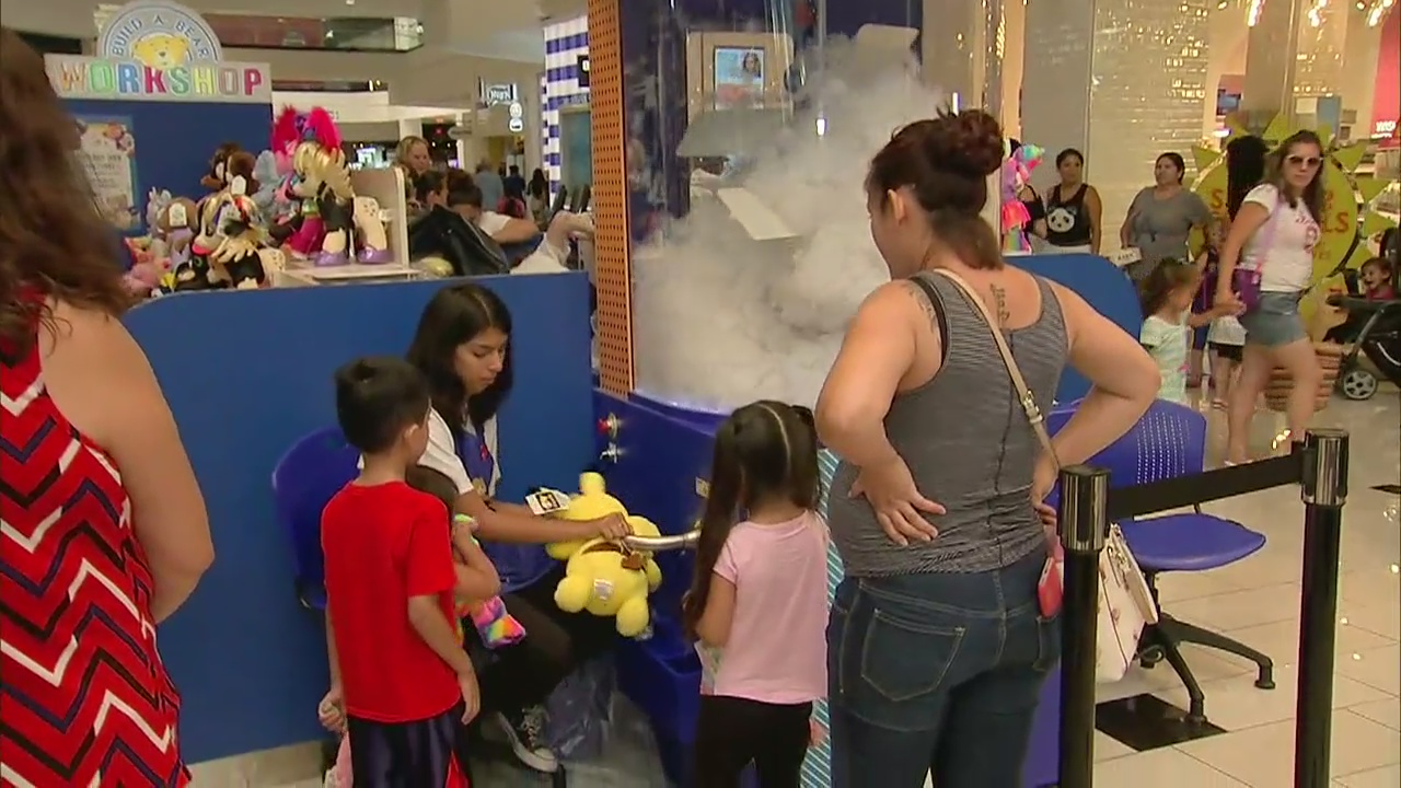 Customers fill Build-A-Bear at Glendale Galleria for 'Pay Your Age' day