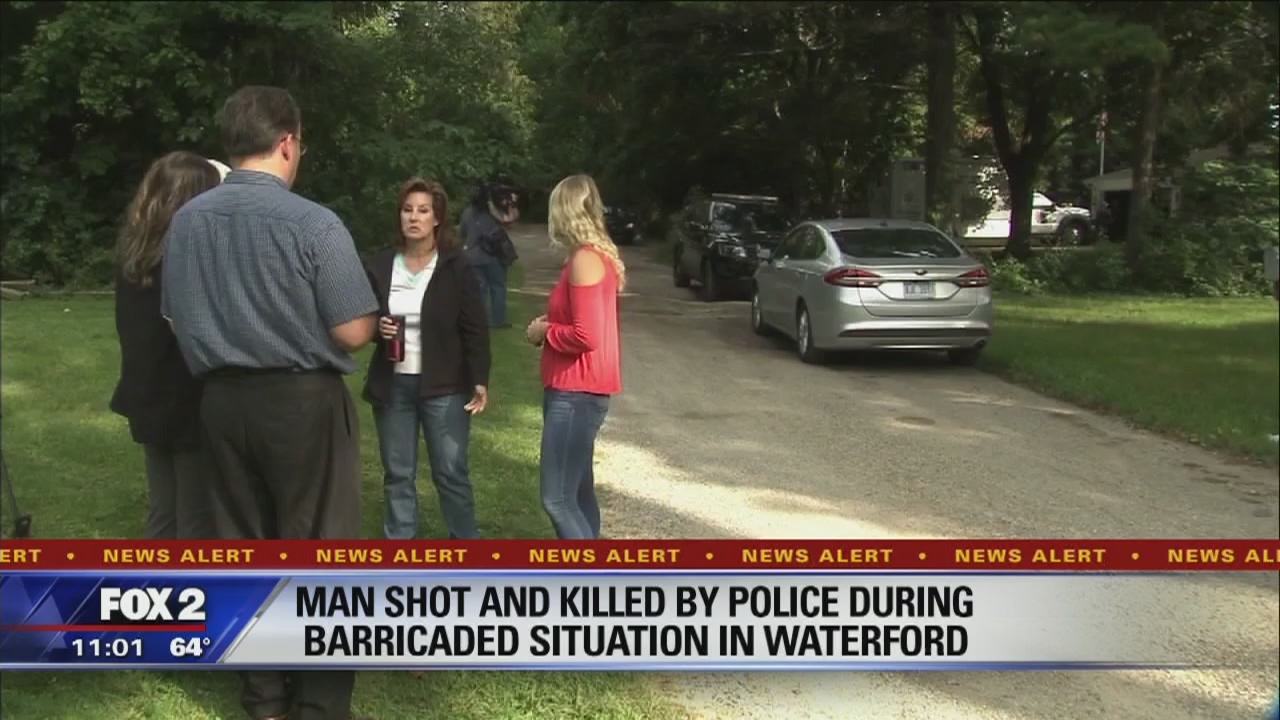 Waterford police shoot, kill barricaded man who charged at officer