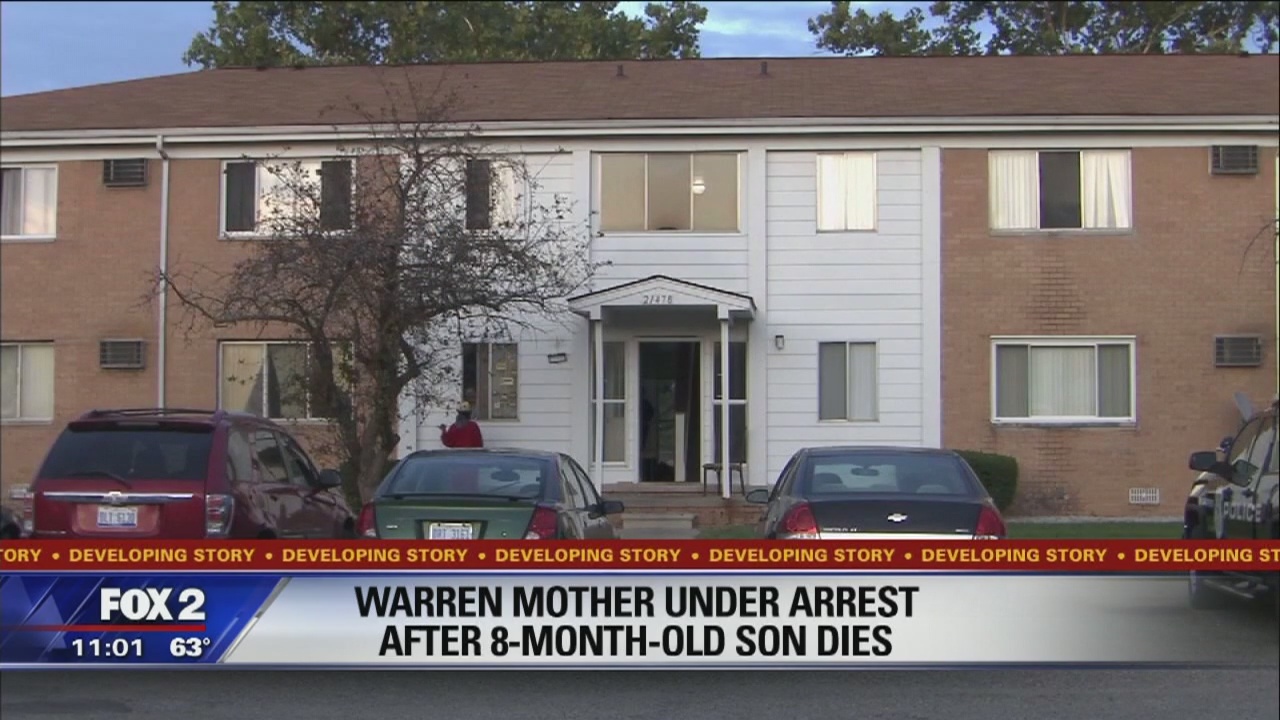 Warren mother in custody after 8-month-old son's death