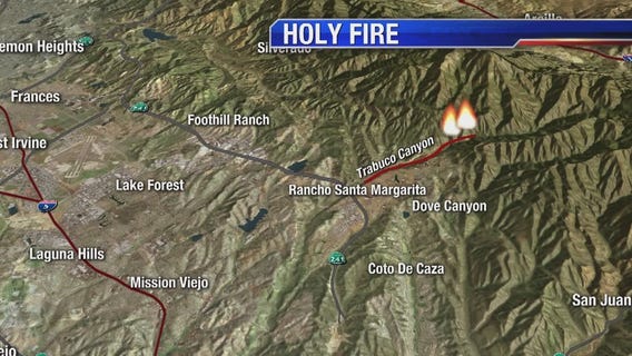 'Holy Fire' races through Cleveland National Forest near Holy Jim