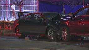 Two dead after car-to-car shooting, collision in Baldwin Hills area