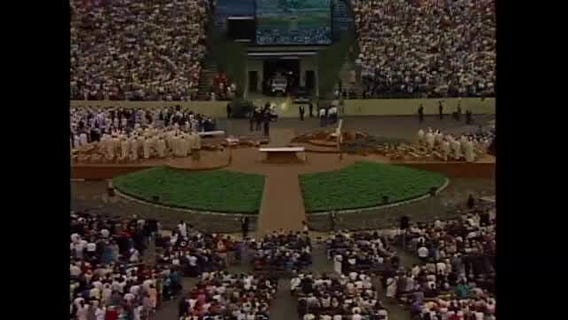 Pope John Paul II 30th anniversary trip to Silverdome