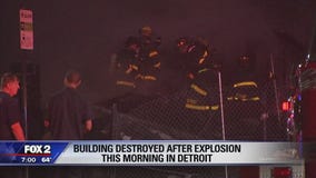Explosion levels building on Detroit's west side