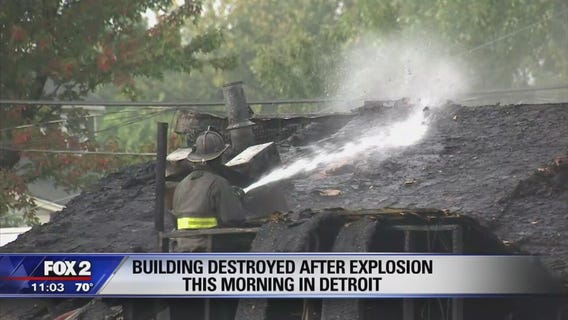 Explosion destroys motorcycle club on Detroit's west side
