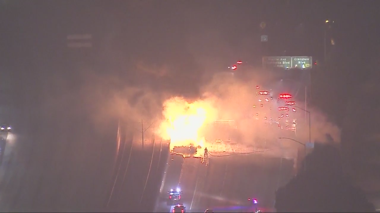 Fatal crash prompts closure of 105 Freeway for hours in Hawthorne