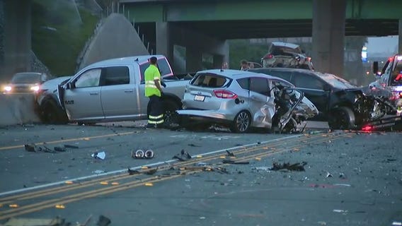 Woman killed, 9 hurt in multi-vehicle crash on 5 Freeway in Irvine