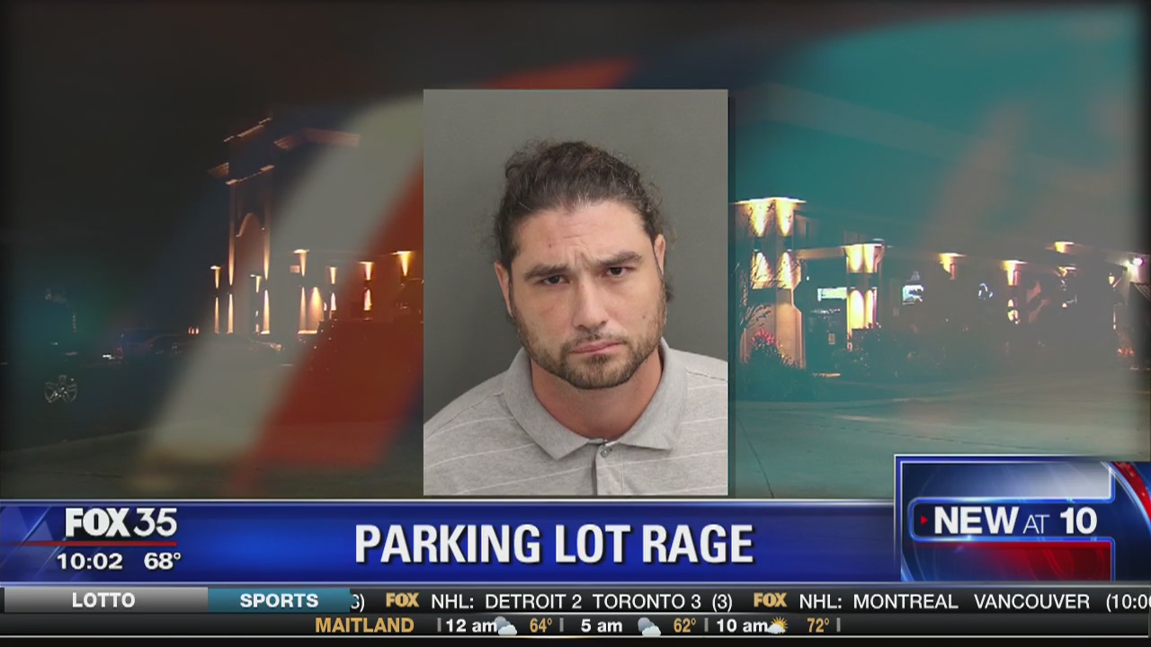 Man arrested in parking lot rage case