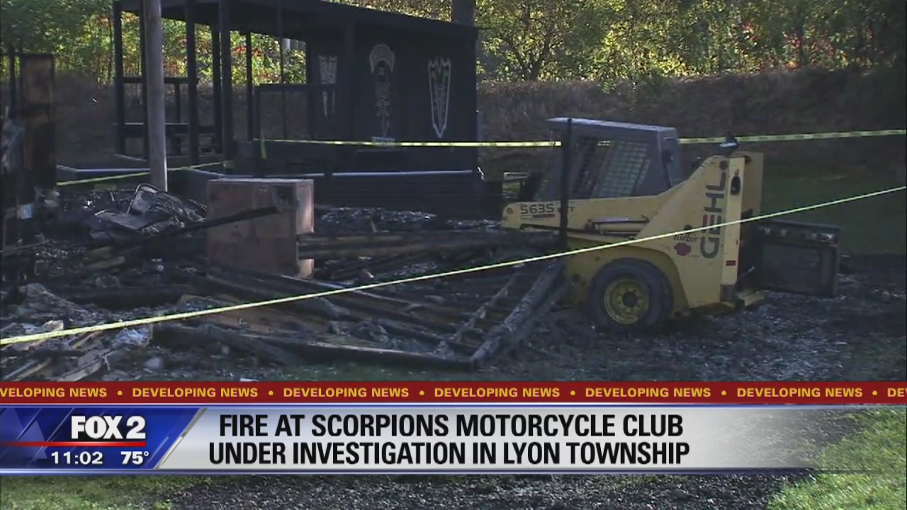 Motorcycle club fire in Lyon Twp was cover-up for crime, investigators say