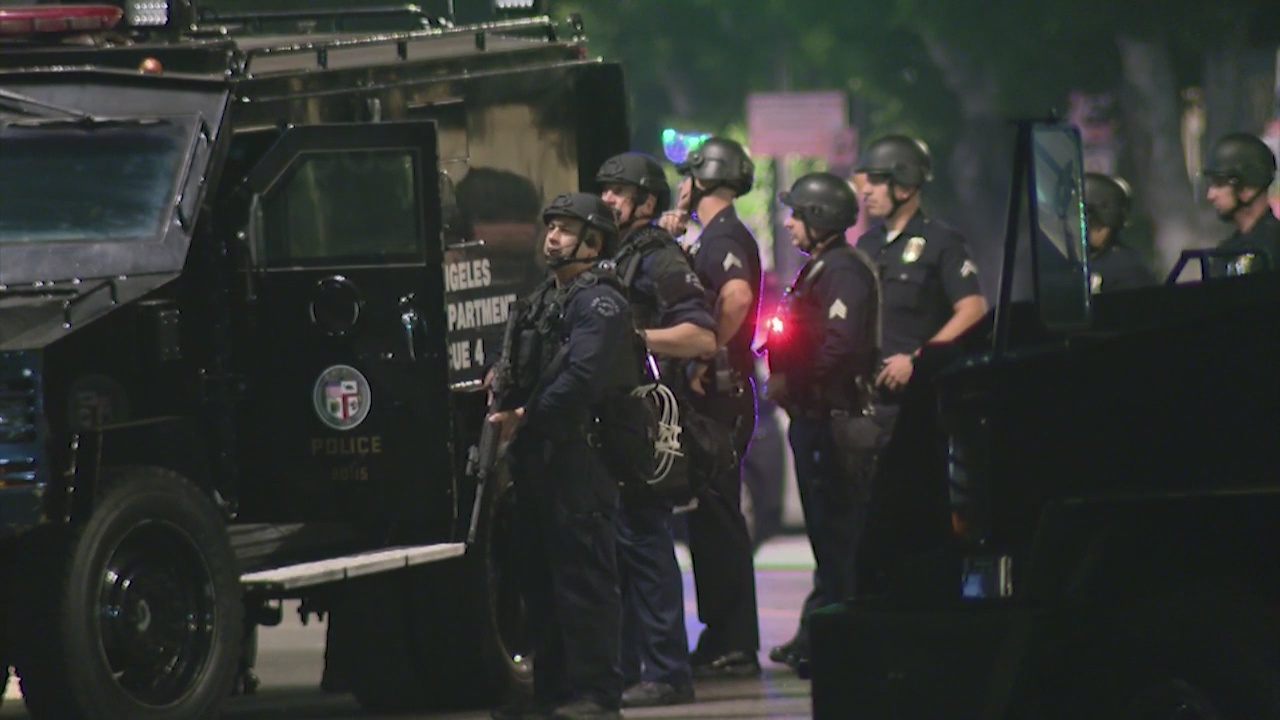 Police raid building on Hollywood Boulevard; 66 people detained