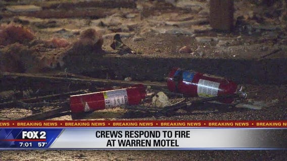 5 trapped inside Warren motel fire rescued