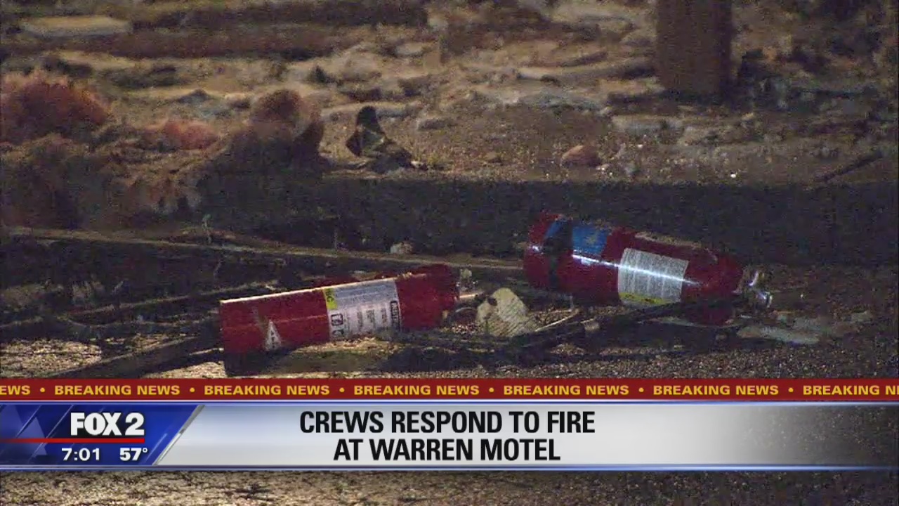 5 trapped inside Warren motel fire rescued
