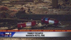 5 trapped inside Warren motel fire rescued by police officers