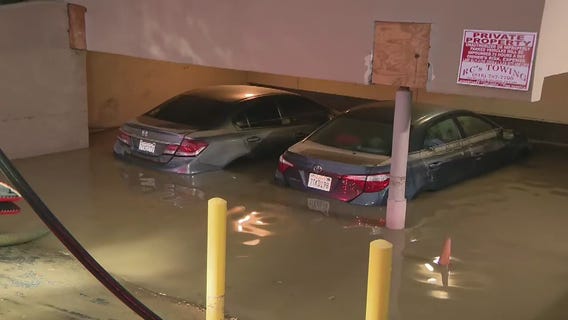 Water main breaks in Van Nuys, streets flooded