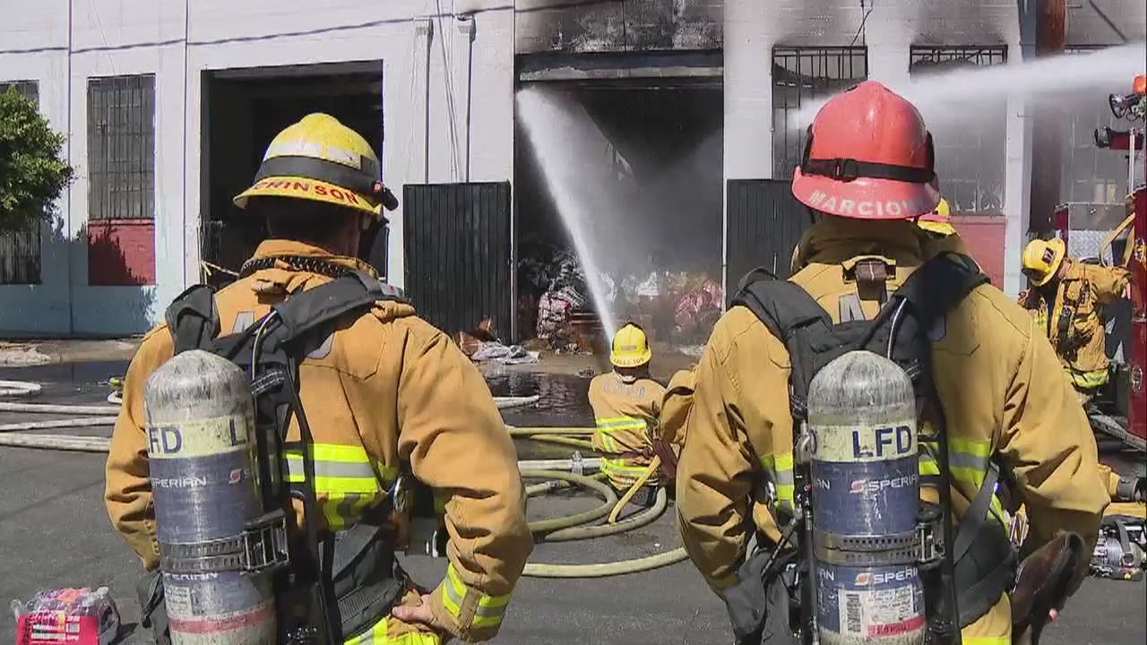 Three firefighters hurt in Boyle Heights fire