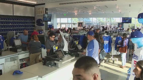 Dodger fans world series merchandise