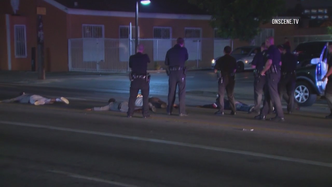 Paintball attack on undercover officer in South LA; multiple arrests