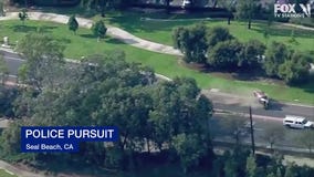 CHP uses PIT maneuver to stop vehicle in police pursuit, truck flips over