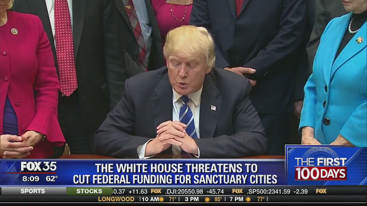 The White House threatens to cut federal funding for sanctuary cities