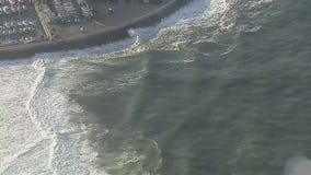 Flying over Redondo Beach King Harbor