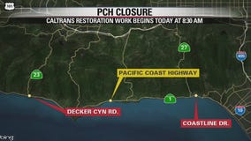 Post-Woolsey Fire restoration work begins in Malibu, prompting closures along PCH