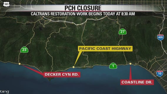 Post-Woolsey Fire restoration work begins in Malibu, prompting closures along PCH