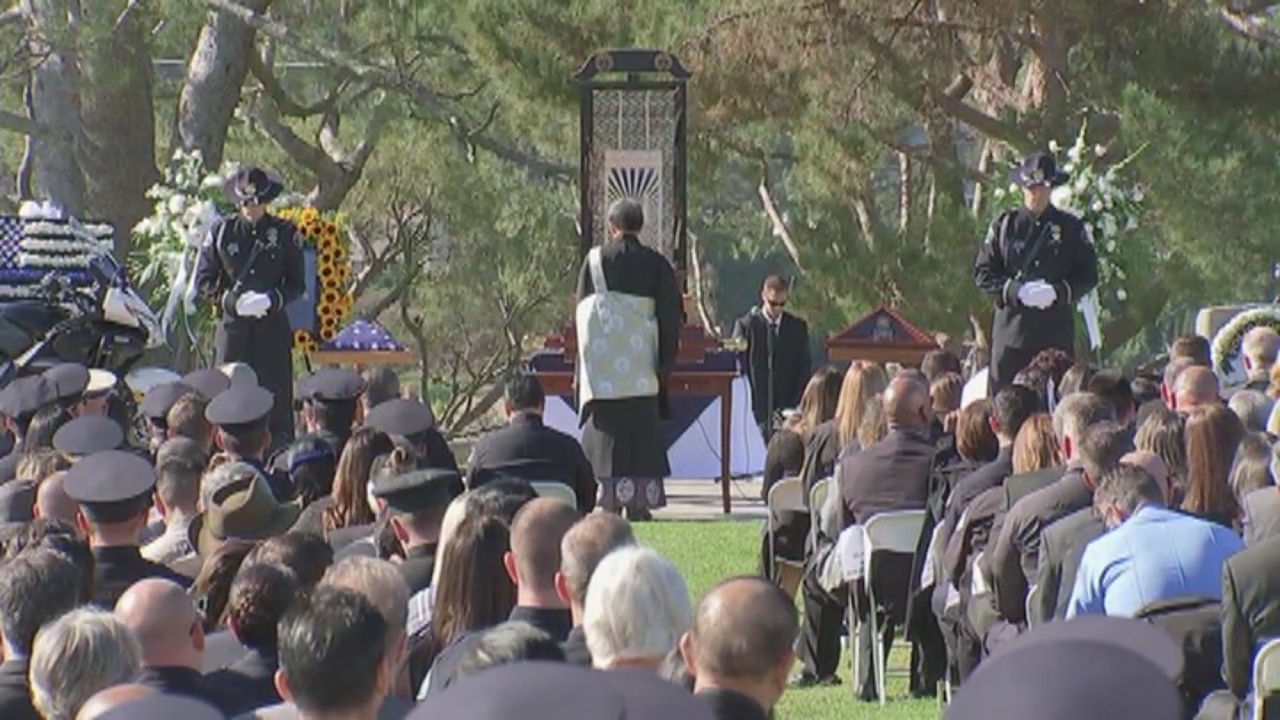 Memorial service held for Gardena officer killed in motorcycle crash