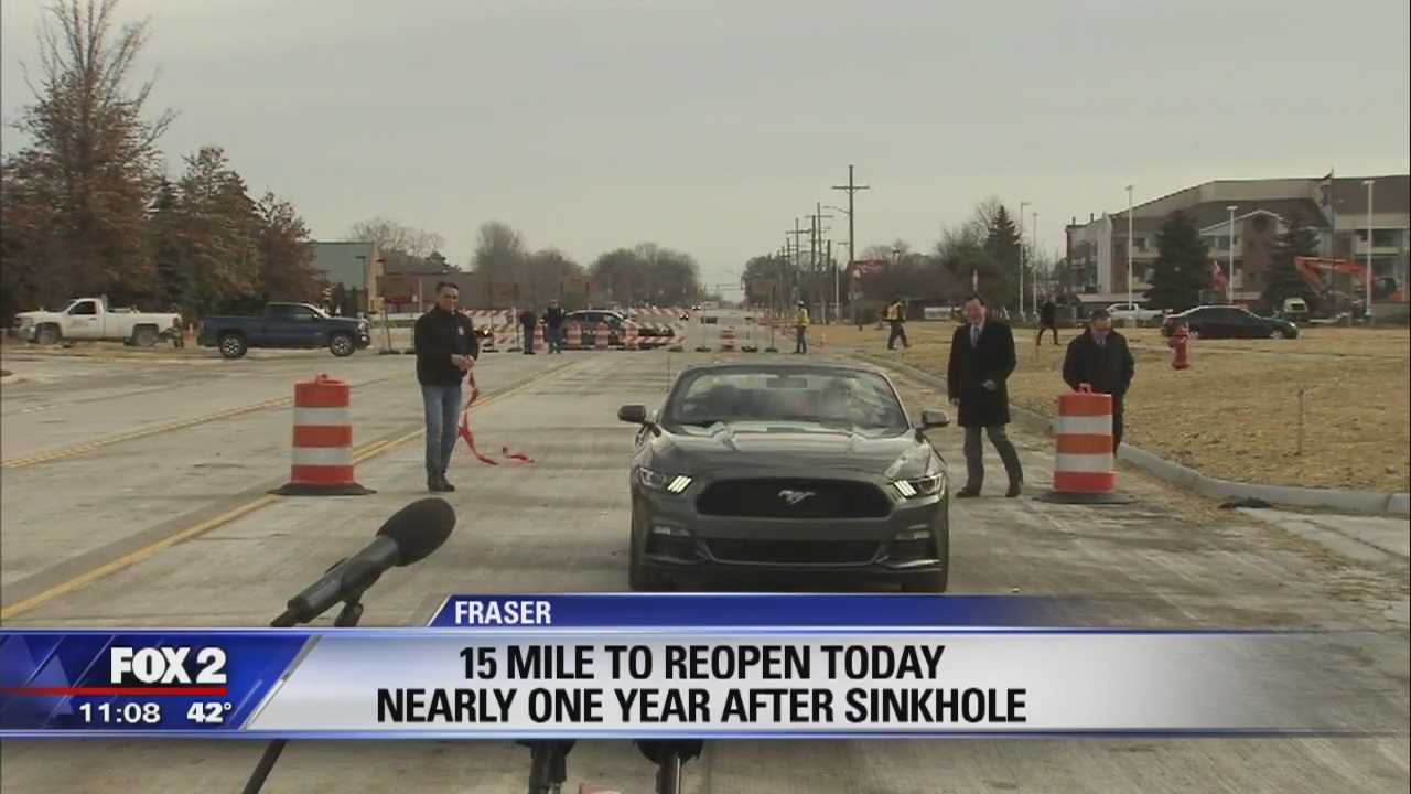 15 Mile reopens at site of massive sinkhole in Fraser