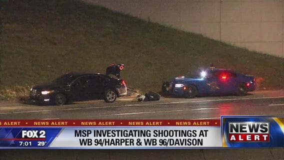 Two overnight freeway shootings investigated in Detroit