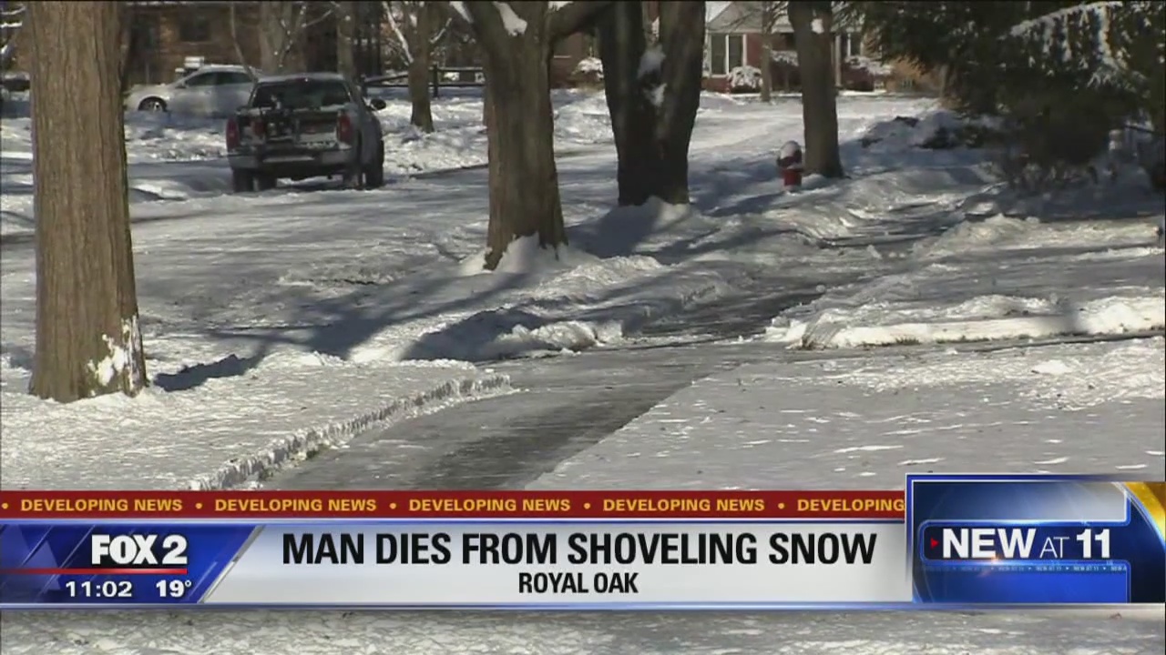 49-year-old man dies while shoveling snow in Royal Oak