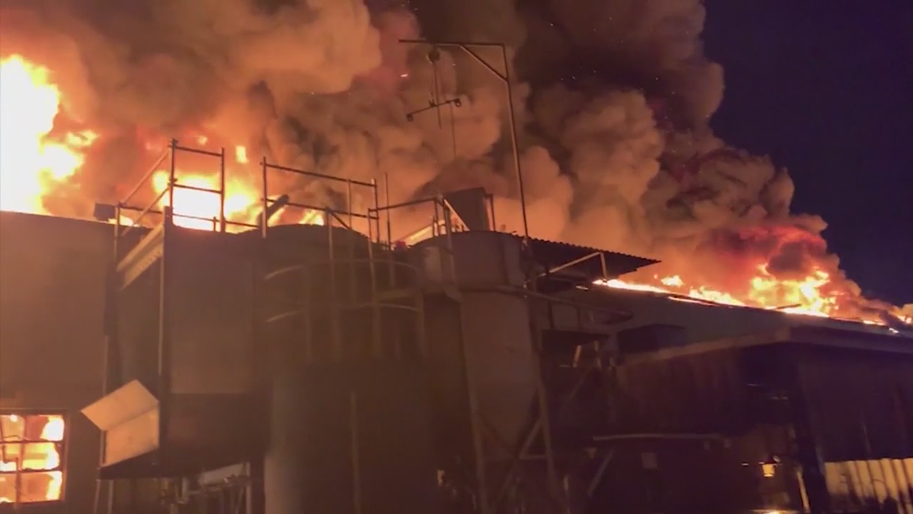 Third alarm commercial fire in Orange