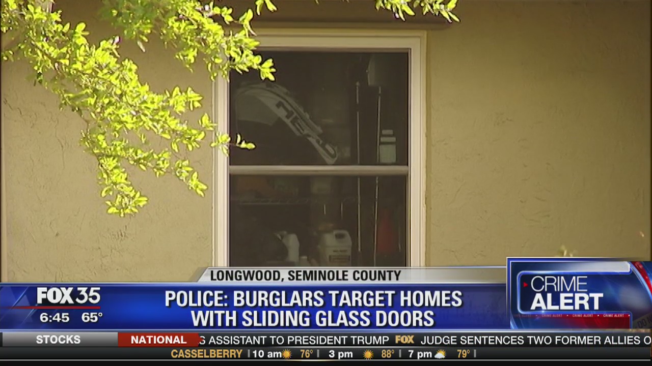 Burgalars target homes with sliding glass doors in longwood