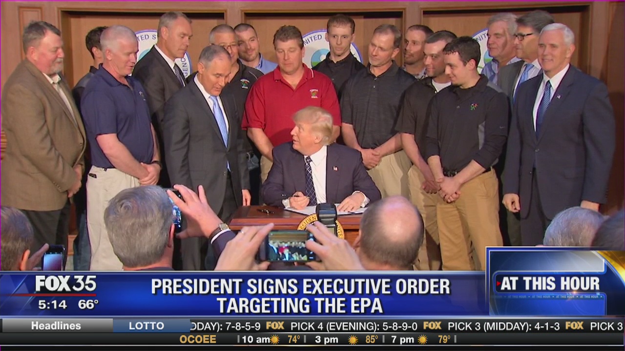 President signs executive order targeting the EPA