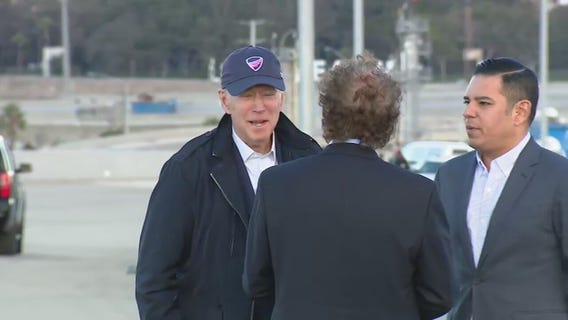 Biden tours bridge project in Long Beach