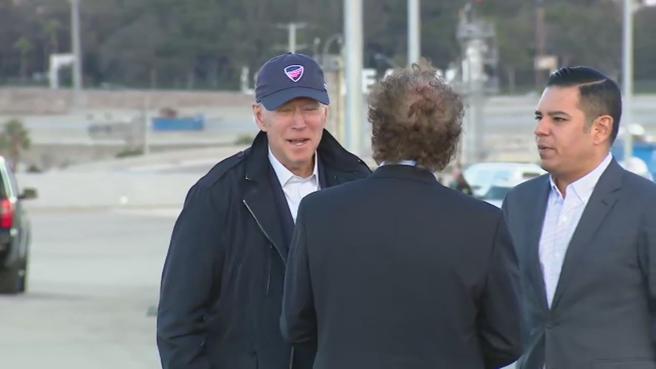 Biden tours bridge project in Long Beach