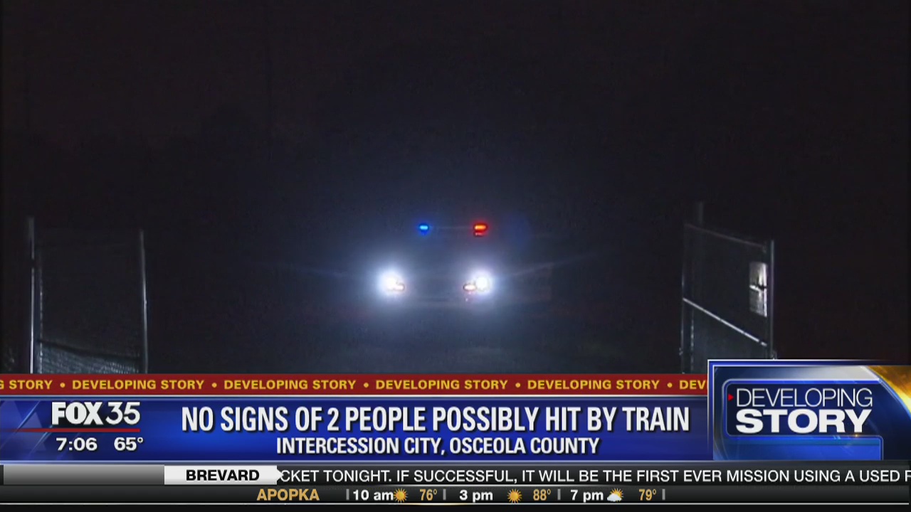 No signs of 2 people possibly hit by train