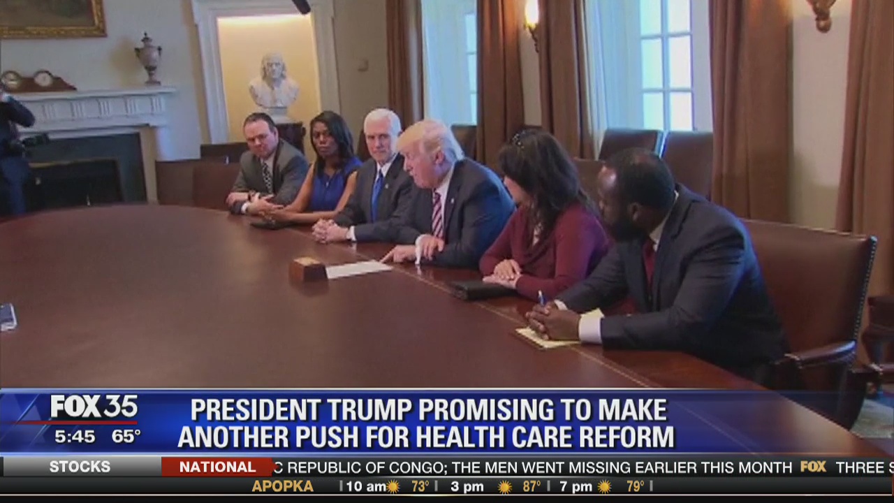 President Trump promising to make another push for health care reform